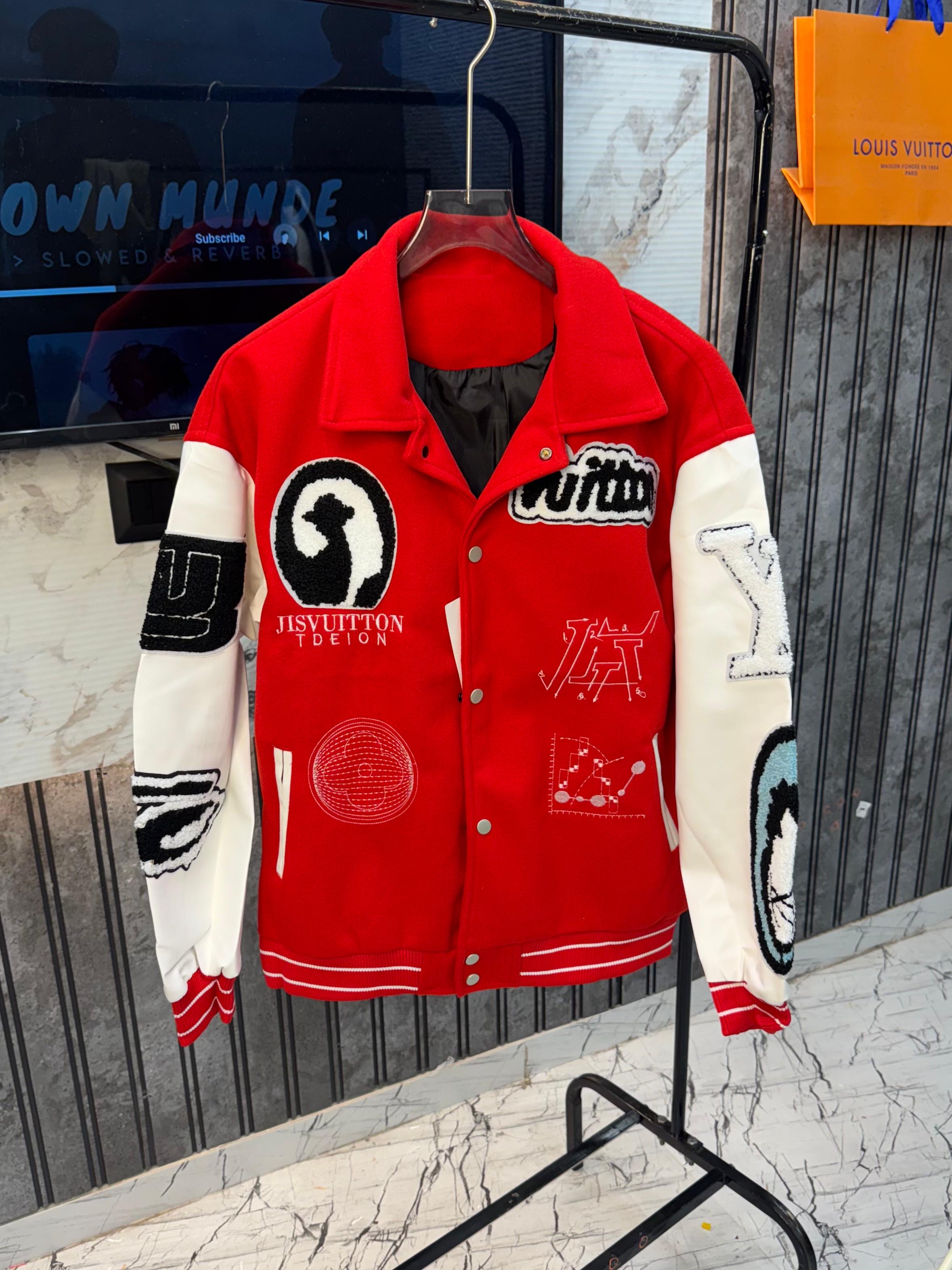 LOUIS.VUITTON.100%.IMPORTED.VERY.PREMIUM.VARSITY.JACKET.MR245