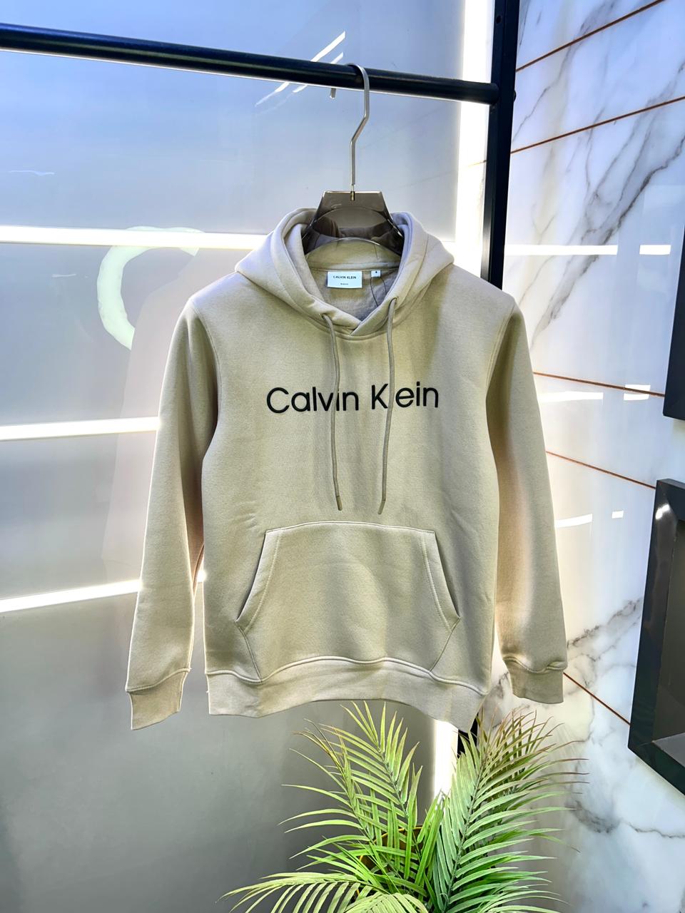 Calvin_Klein Imported Beige Super Premium Hoodie F3233-BE