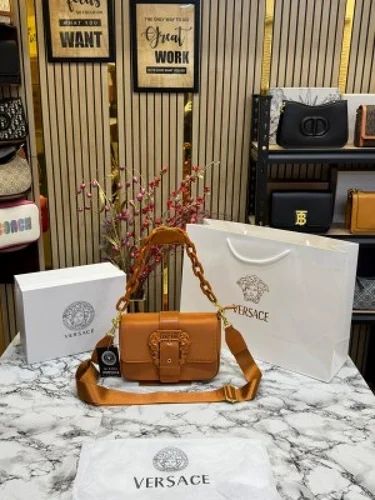 Versace Jeans Couture Baroque Shoulder Bag (Brown)