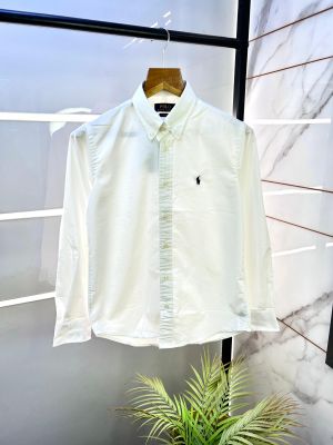 Ralph_Lauren Polo White Oxford Lycra Premium Shirt F2928-WH