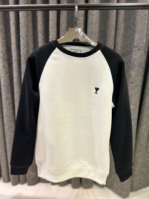Ami IMPORTED STORE ARTICLE SWEATSHIRT WHITE BLACK