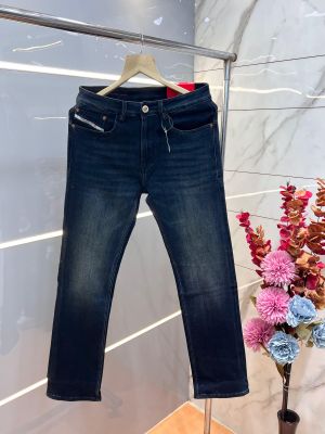 Diese l Blue Premium Imported Stretchable Lycra Fabric Boot Cut Denim with Embroidered Design 3342