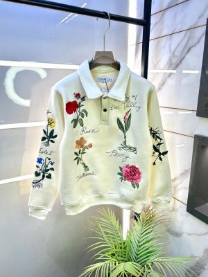 Christian Dio r Imported Allover Embroidery Print Premium Off-white Sweatshirts F3237-OF