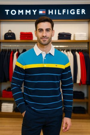 Tommy Hilfighe r Blue Full sleeves Store Article Tshirt