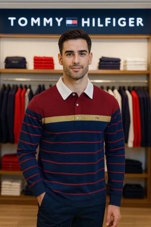 Tommy Hilfighe r Red Full sleeves Store Article Tshirt