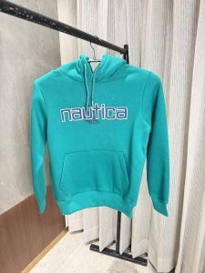 Nautica Green Hoodie Fleece Cotton very Premium
