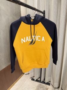 Nautica Yellow black fleece Cotton premium Hoodie