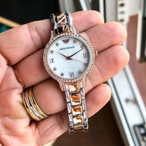 EMPORIO ARMAN_I LADIES SILVER COPAR (2ton) WHITE DAYAL