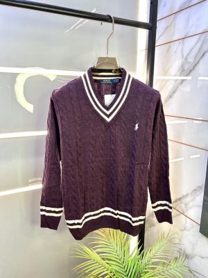 Ralph_Lauren Wine Imported knitted Super Premium Pullovers F3190-WI