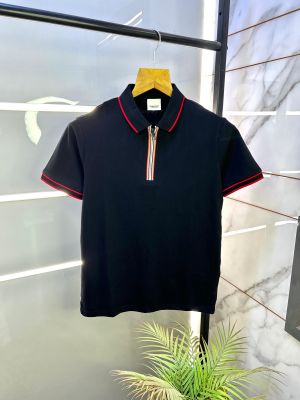 Burberr y Black Premium Collar Neck Polo T-shirt F3258-B2