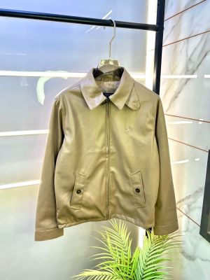 Ralph_Lauren Imported Super Premium Beige Leather Zipper Jacket F3227-BE