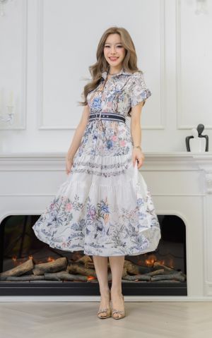 DIO R LONG FROCK WHITE S05-W