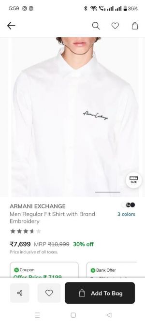 Arman i Exchange White Premium Embroidered Logo Shirt With custom Branded Button Tagging And Brand Packing 3266