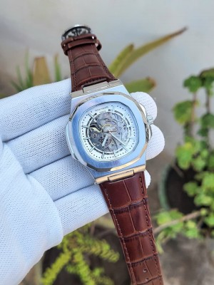 PATEKK PHILIPPE NAUTILUS AUTO LEATHER BELT