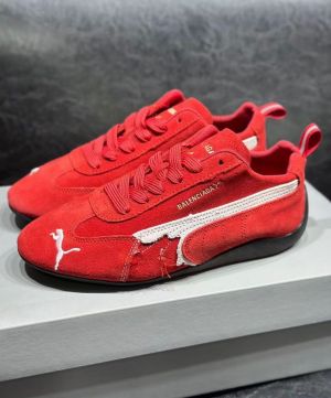 Pum_aa  Balenciag_aa Speedcat Suede Distressed Red White 523