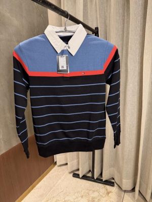 Tommy Hilfighe r Blue Full sleeves Store Article Tshirt