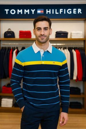 Tommy Hilfighe r Blue Full sleeves Store Article Tshirt