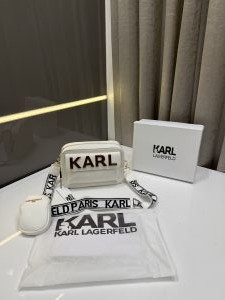 KARL LAGERFELD MAYBELLE CAMERA CROSSBODY BAG WITH OGBOX ACCESSORIES