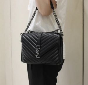 YSL SAINT LAURENT LEATHER BLACK PREMIUM BAG WITH OG BOX