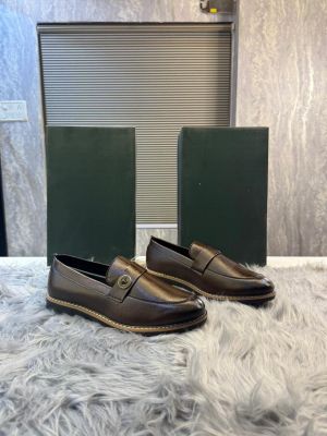 Versace brown lofers 