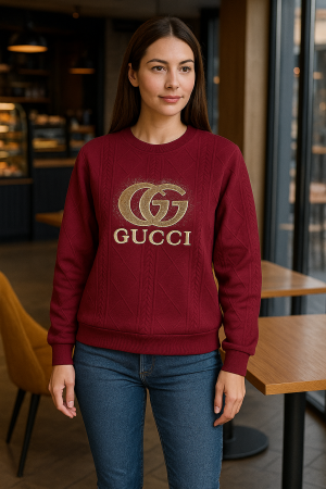 GUC SWEAT SHIRT WINE S52-WN