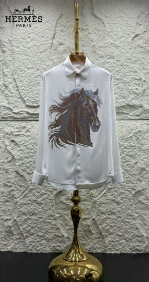 Hermes White Dimond Work Premium Imported Shirt (1968)