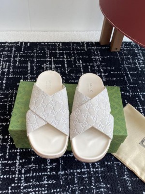 GUCCCI GG MENS PREMIUM WHITE SANDAL LB