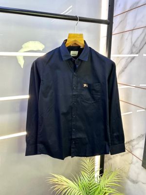 Burberr y Navy Premium Shirt With Brand Box Packing and Carry Bag F1946-NY