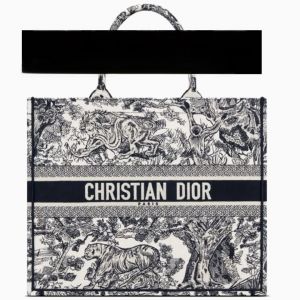 CHRISTIAN DIO.R WHOTEBLACK TOTE BAG WITH DUST BAG & CARD