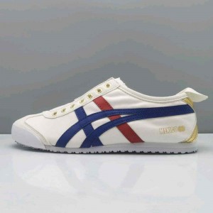 ONITSUKA TIGER MEXICO 66 SLIP ON WHITE BLUE GOLD