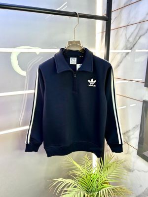 Adida s Navy Imported Super Premium Zipper Sweatshirts F3213-NY