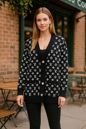 LV SWEAT SHIRT BLACK S54-BK