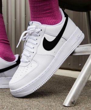 Nik ee Airforce 1 Low white black swoosh