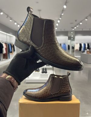 ZAR_A BROWN LONG SHOES