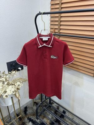 Lacost_e Crocodile Logo Embroidered Premium Polo T-shirt