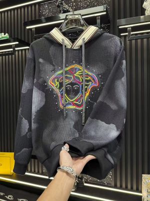 V-ERSACE IMPORTED HOODIE STORE ARTICLE BLACK