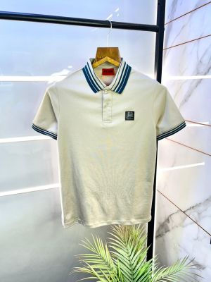 Hugo_Boss Beige Premium Collar Neck Polo T-shirt F3011-BE