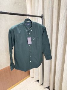 Fredperry Green Premium Oxford Cotton Shirt