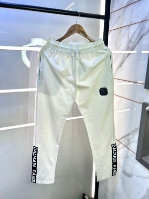 Balmai n Paris White Imported Super Premium Track Pant With Brand Carry Bag F2868-WH
