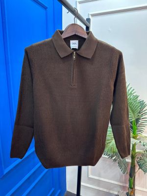 ZAR A HALF ZIP SWEATSHIRT 1219 BROWN 