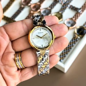 GUESS_LADIES_GOLD-TT-WHITE