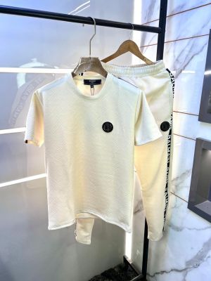 Balmai n Paris White Imported Embossed Print Premium Track Suit Brand Carry Bag Packing F3299-WH