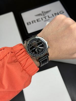 BREITLING BLACK SILVER MENS WATCH 