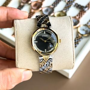 GUESS LADIES WATCH GOLD BLACK