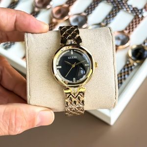 GUESS LADIES WATCH GOLD BLACK