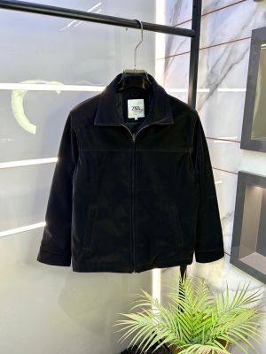 Zar a Imported Super Premium Black Leather Zipper Jacket F3252-BL