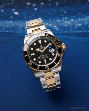 Rolex Oyster Perpetual Submarine 2Ton Gold Black