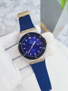 Hublot Classic Fusion Silicon Belt Blue SIlver 156