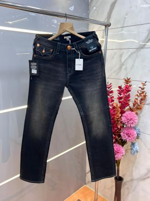 True Religio n Green Shade Premium Imported Stretchable Lycra Fabric Straight fit Denim with Back Flap pocket Design 3395