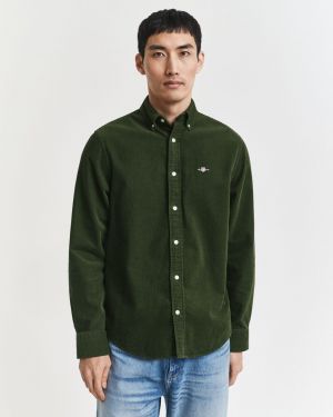 Gant Coudroy Shirt Olive Green 